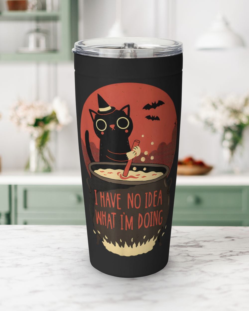 Black Cat Witch Cooking I Have No Idea What Im Doing Blood TShirt