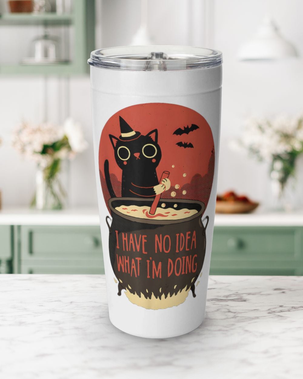 Black Cat Witch Cooking I Have No Idea What Im Doing Blood TShirt